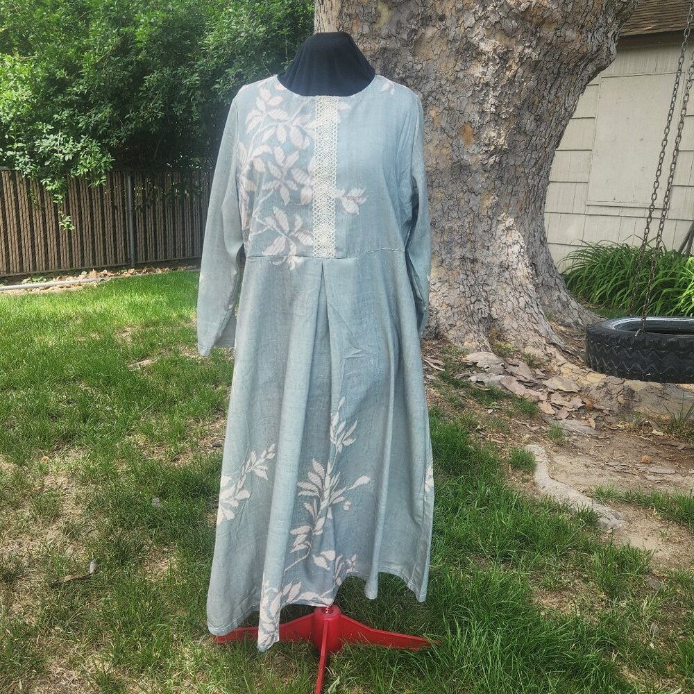 Asian inspired print dress. 3XL